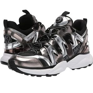Michael Kors Silver/Black Metalic Hero Trainer